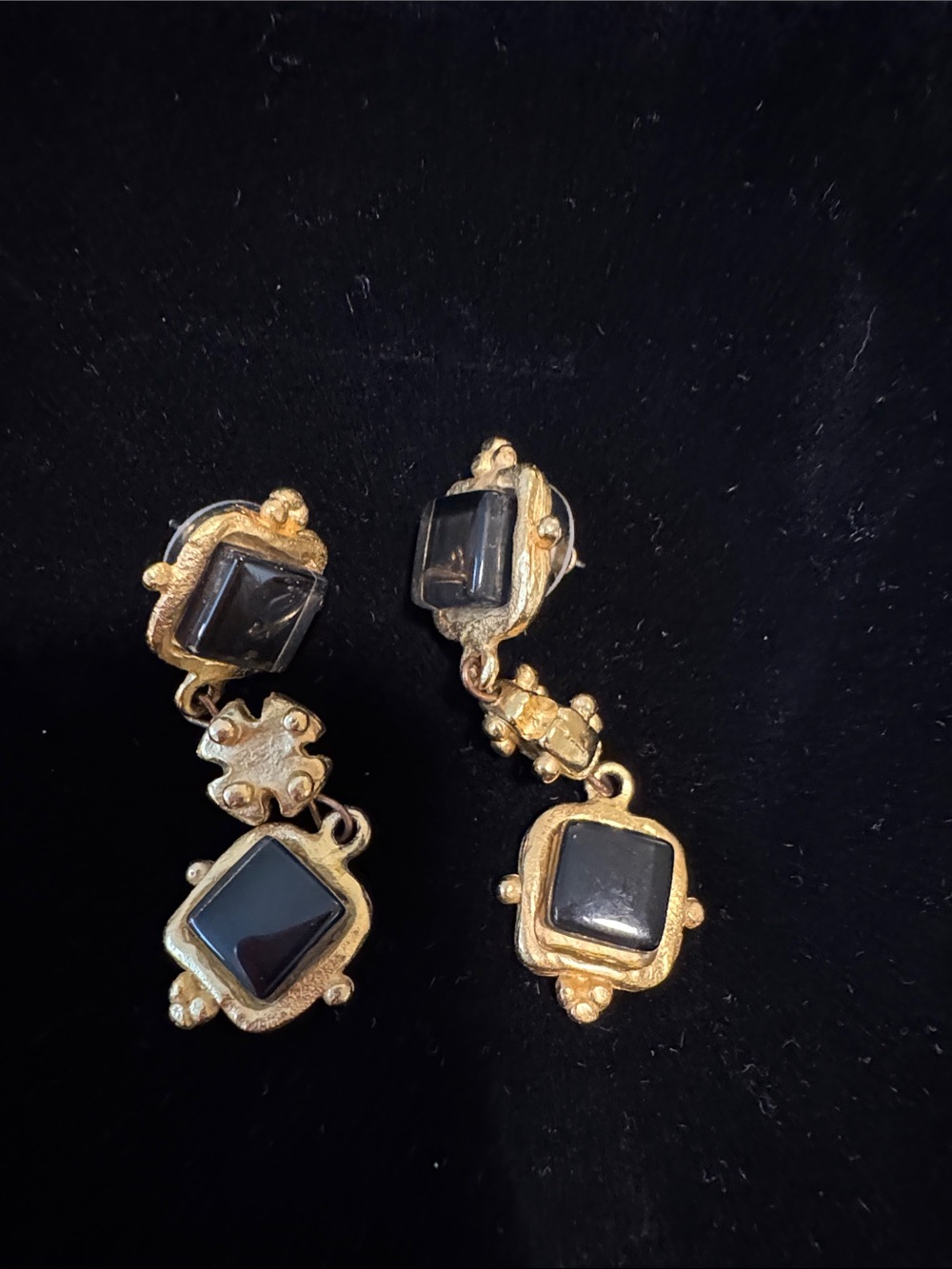 Authentic Susan Shaw Charlotte Deux Tier Earrings